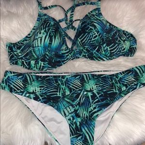 PINK Victoria’s Secret rainforest Bikini set